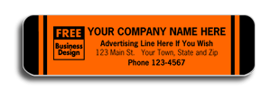 Orange Black Advertising Labels 344 