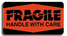 347A, Fluorescent Red/Orange Label, with special wording 