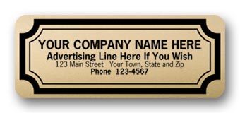 354, Advertising Labels, Padded, Paper, Gold Foil