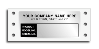 376, Model/Serial Number Labels, Continuous, Aluminum Foil