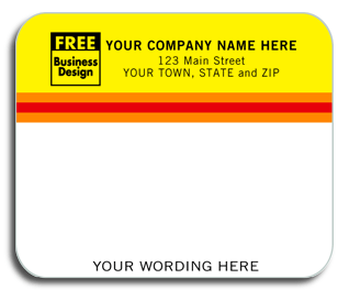 3798, Mailing Labels, Laser/Inkjet, Yellow/White w/ Stripes