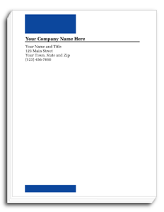 3820, Personalized Notepads, with Blue Rectangles, Small