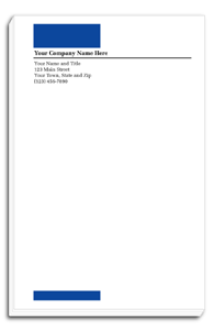 3821, Personalized Notepads, with Blue Rectangles, Large 