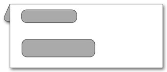 5029, Double Window Confidential Envelope Self-Seal