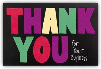 50B04, Thank You For Your Business Greeting Card