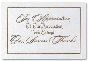 50B10, In Appreciation Of Our Association Greeting Card