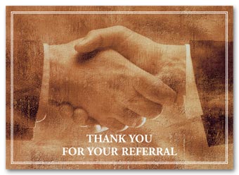50B11, Thank You For Your Referral Greeting Card