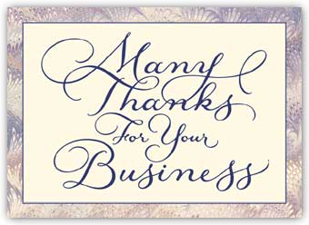 50B12, Thank You For Your Business Greeting Card 