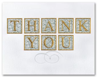 50B13, Thank You Greeting Card