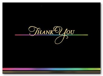 50B28, THANK YOU CARD-RAINBOW