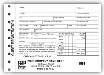 520, Guest Registration Forms, w/Carbons 