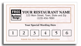 5707, Frequent Diner Card, Harvest