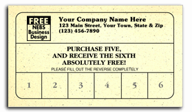 5804, Frequent Buyer Card, Natural Colors