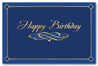 5EX01, Executive Birthday Card - Blue