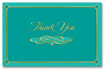 5EX05, Executive Thank You Card - Teal