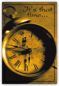 6180, Postcard, "It's That Time"
