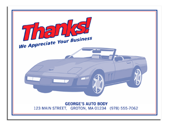 Auto Car Floor Mat "Thanks" 6516