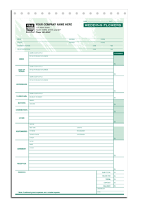 675T, Wedding Florist Sales Orders, Colors, Large 