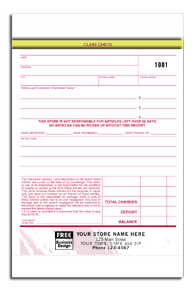 764T, Jewelry Repair Orders, Colors, w/Envelope, Large 