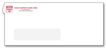 7818, #10 Single Window Envelope, Two Ink Colors