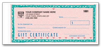 862A, St. Croix Gift Certificates, Individual Carbonless Set