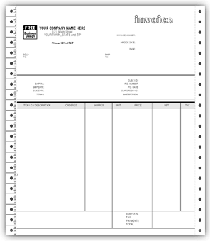9088A, Classic Continuous Invoice