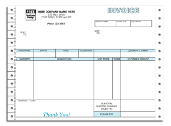 9206, Continuous Image Invoice