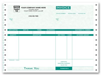 9206G, CONT INVOICE PARCHMENT