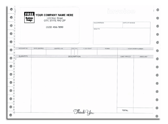 9253, Continuous Invoice With Mailing Label