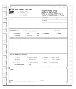 9254, Classic Continuous Letter of Transmittal 
