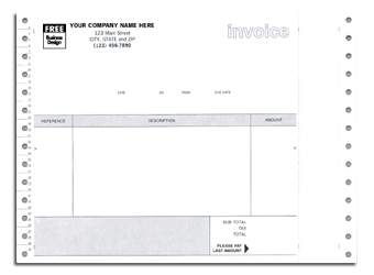 Continuous Non-Inventory Invoice 9296