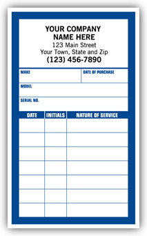 Service Record Label Small CL13