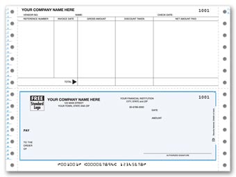DCB207, Continuous Bottom Accounts Payable Check 