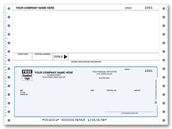 Continuous Bottom Accounts Payable Check DCB259