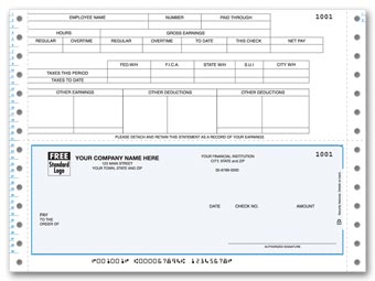 DCB310, Continuous Bottom Payroll Check 
