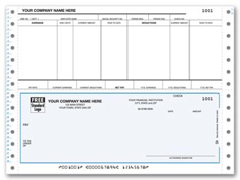 DCB321, Continuous Bottom Payroll Check