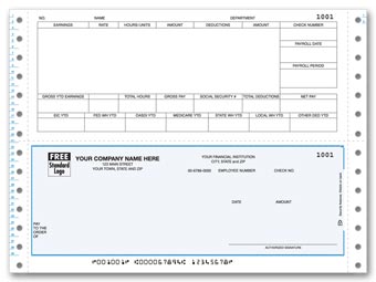 DCB346, Continuous Bottom Payroll Check