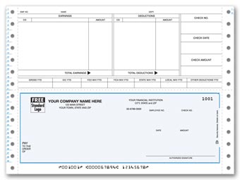 DCB368, Continuous Bottom Payroll Check 