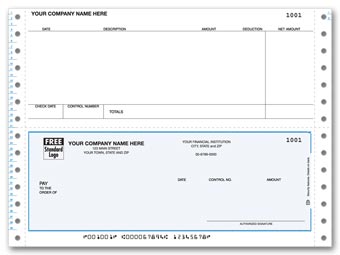 Continuous Bottom Payroll Check DCB373