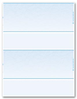 11" Blank Stock Laser 2-Up Check DL2V840