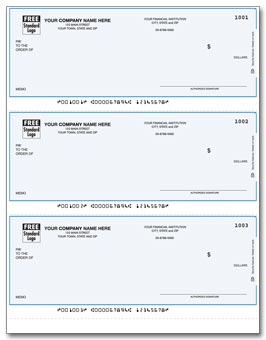 DLA105, Laser 3-Up Multi-Purpose Check, Unlined 