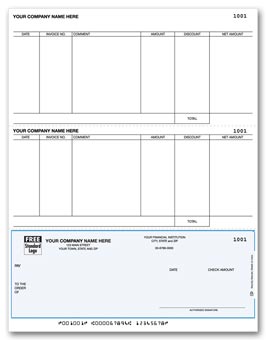 DLB215, Laser Bottom Accounts Payable Check