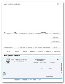 DLB330, Laser Bottom Payroll Check