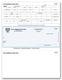 Middle Payroll Check Inkjet Laser DLM340