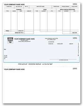 DLM344, Laser Middle Payroll Check