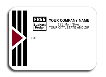 R1681, Park Avenue Mailing Labels, Rolls, w/ Black/Burgundy