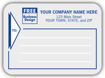 R1682, Gray Contemporary Mailing Label in Rolls 