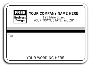 R70, Mailing Labels, Rolls, White w/ Black/Gray Stripes