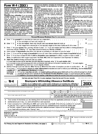 TF1010, Employee's Withholding Allowance Certificate