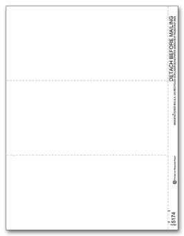 TF5174, 3-Up Blank Laser 1099 